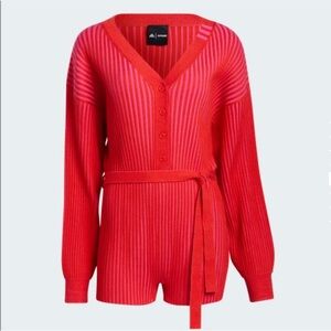 IVY PARK Vibrant Red Knit Jumpsuit